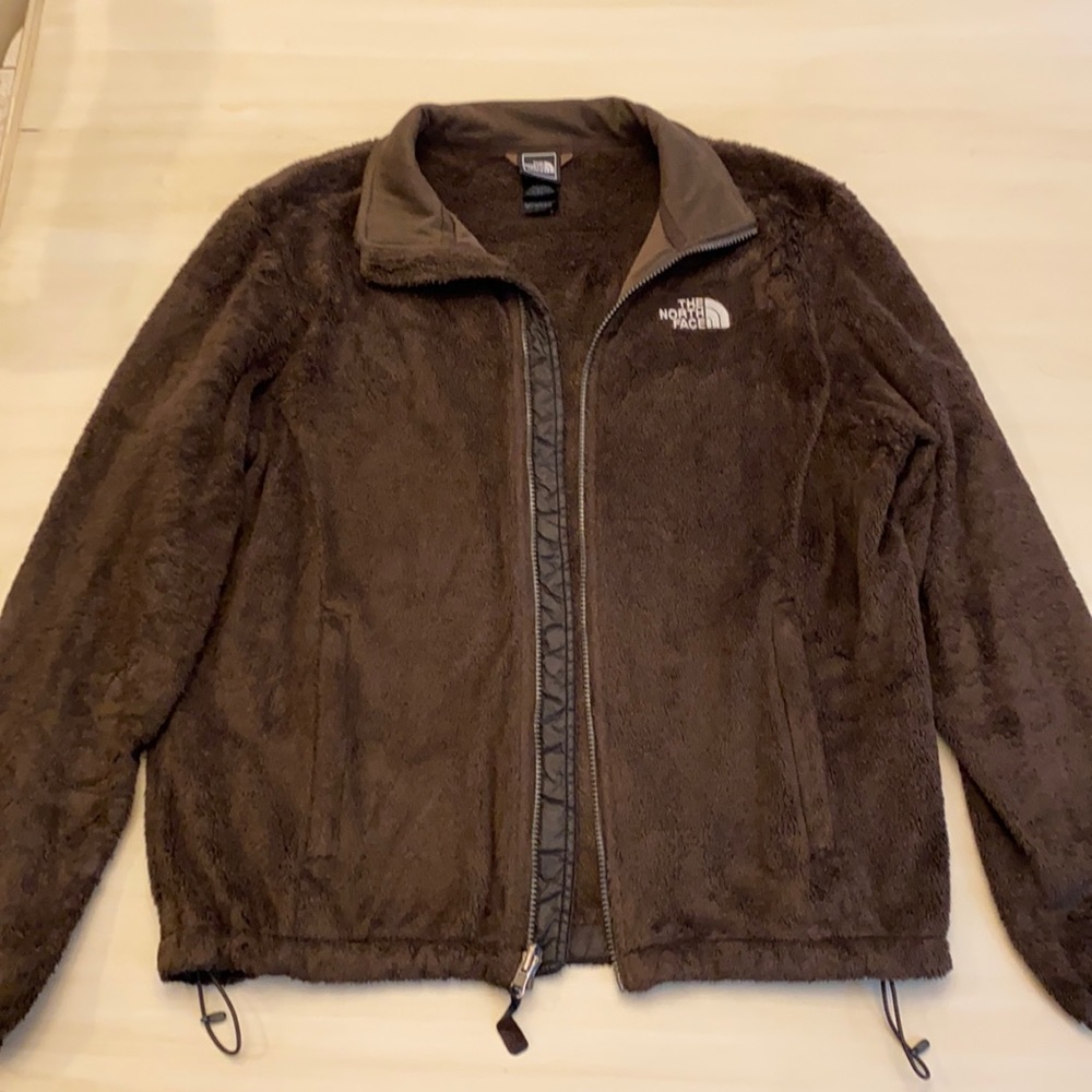 COPY - NORTH FACE Brown Furry Fleece Jacket Brown L